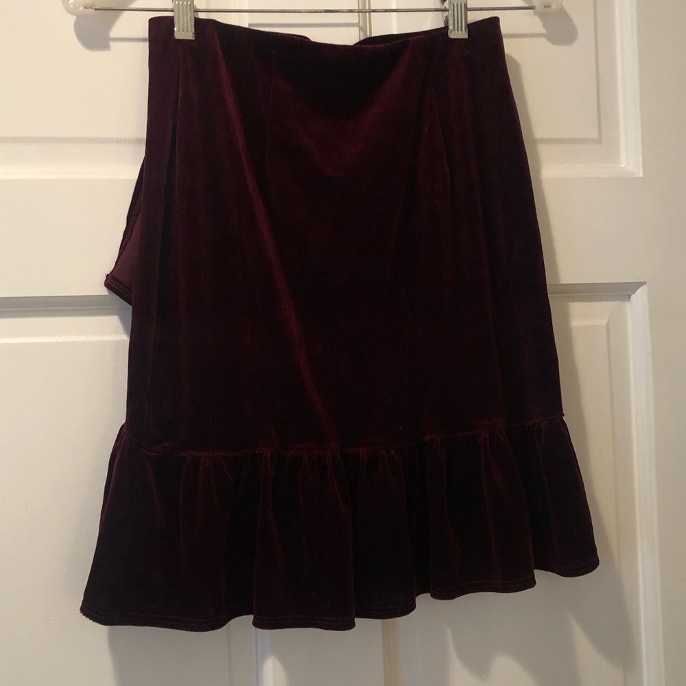 Urban Outfitters Velvet Ruffle Skirt - Picture 6 of 9